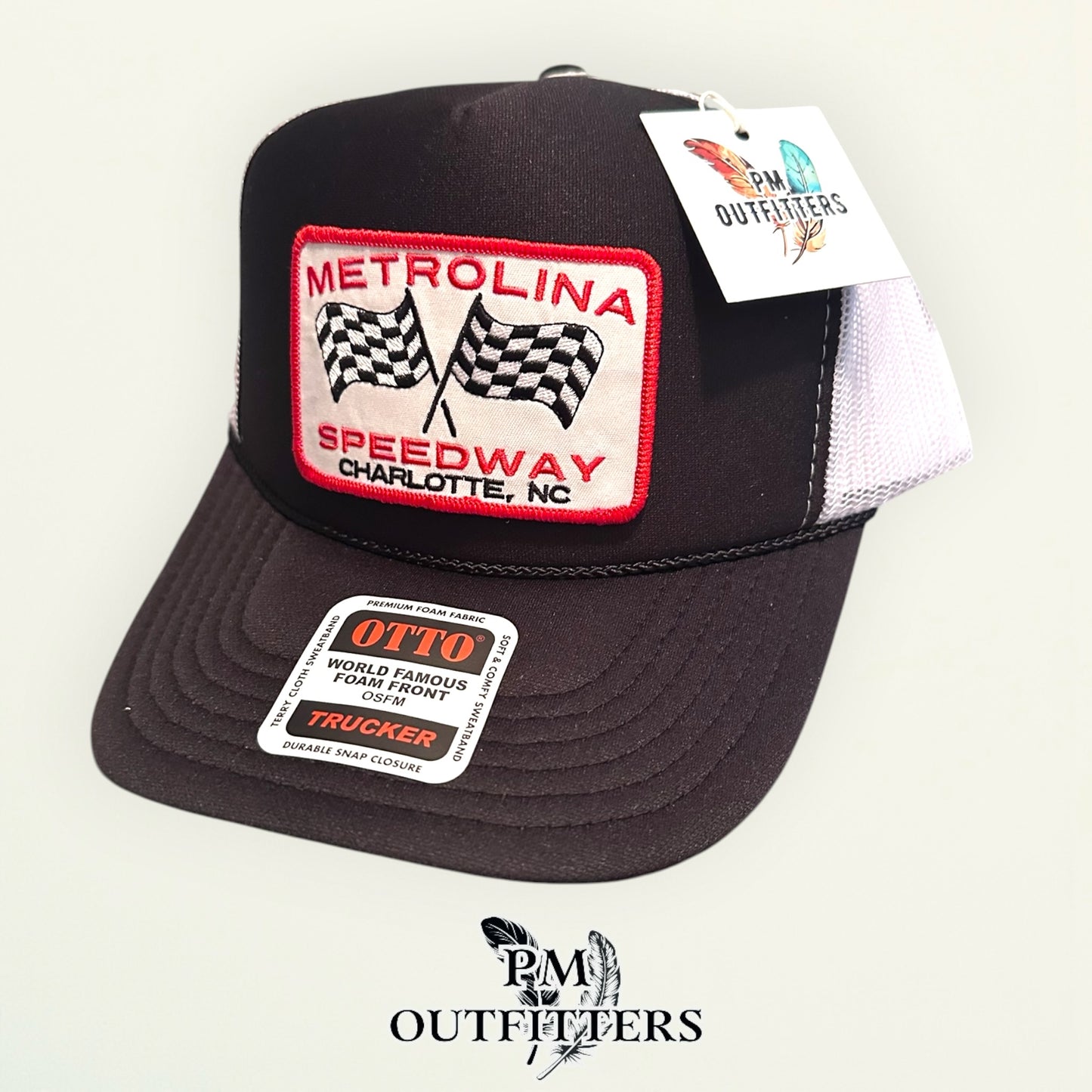 Metrolina Speedway Trucker Hat I Retro Foam Front Rope Racing Cap