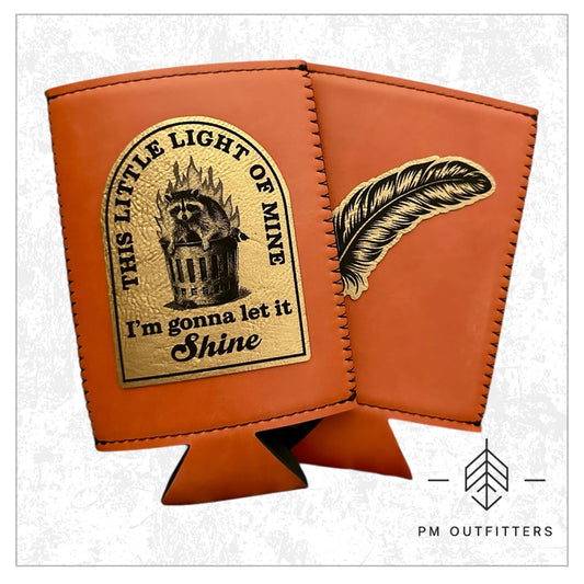 This Little Light Of Mine Leatherette Slim Can Koozie