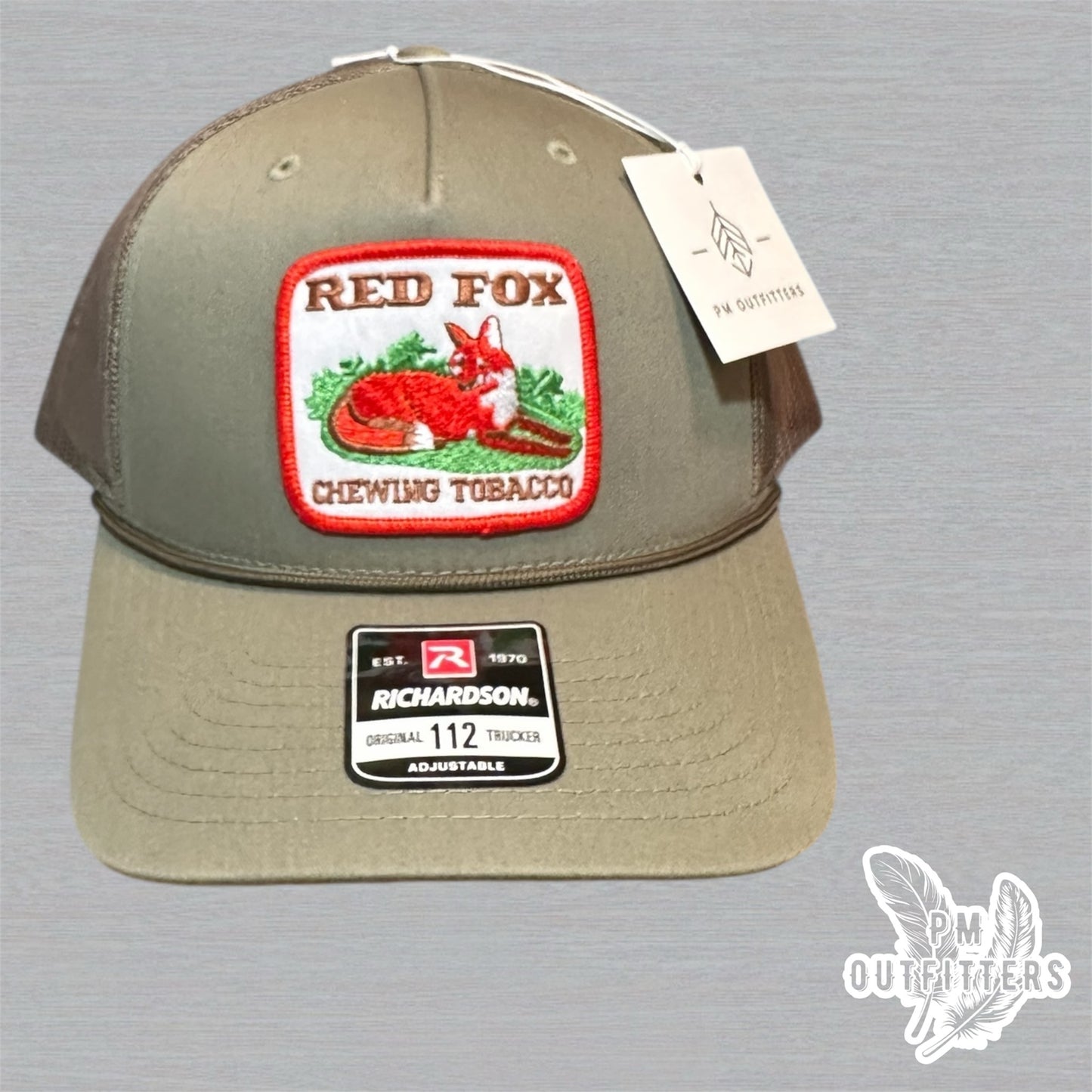 Red Fox Chewing Tobacco Trucker Hat - Loden Green Richardson 112 Rope