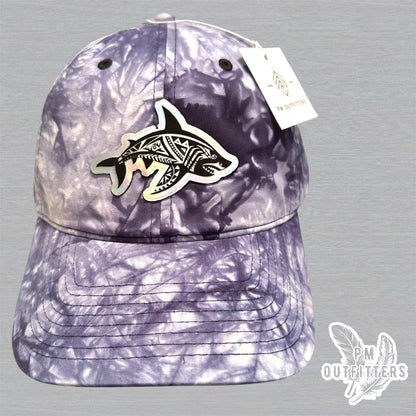 PM Outfitters Custom Design Holographic Tribal Shark Nautical Print Cap