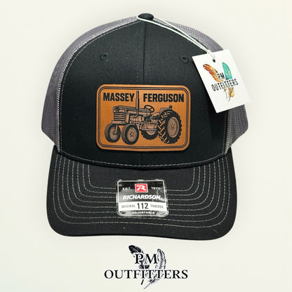 Massey Ferguson trucker hat charcoal mesh back Richardson 112