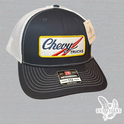 Vintage Chevy Trucks Trucker Hat - Navy & White Richardson 112