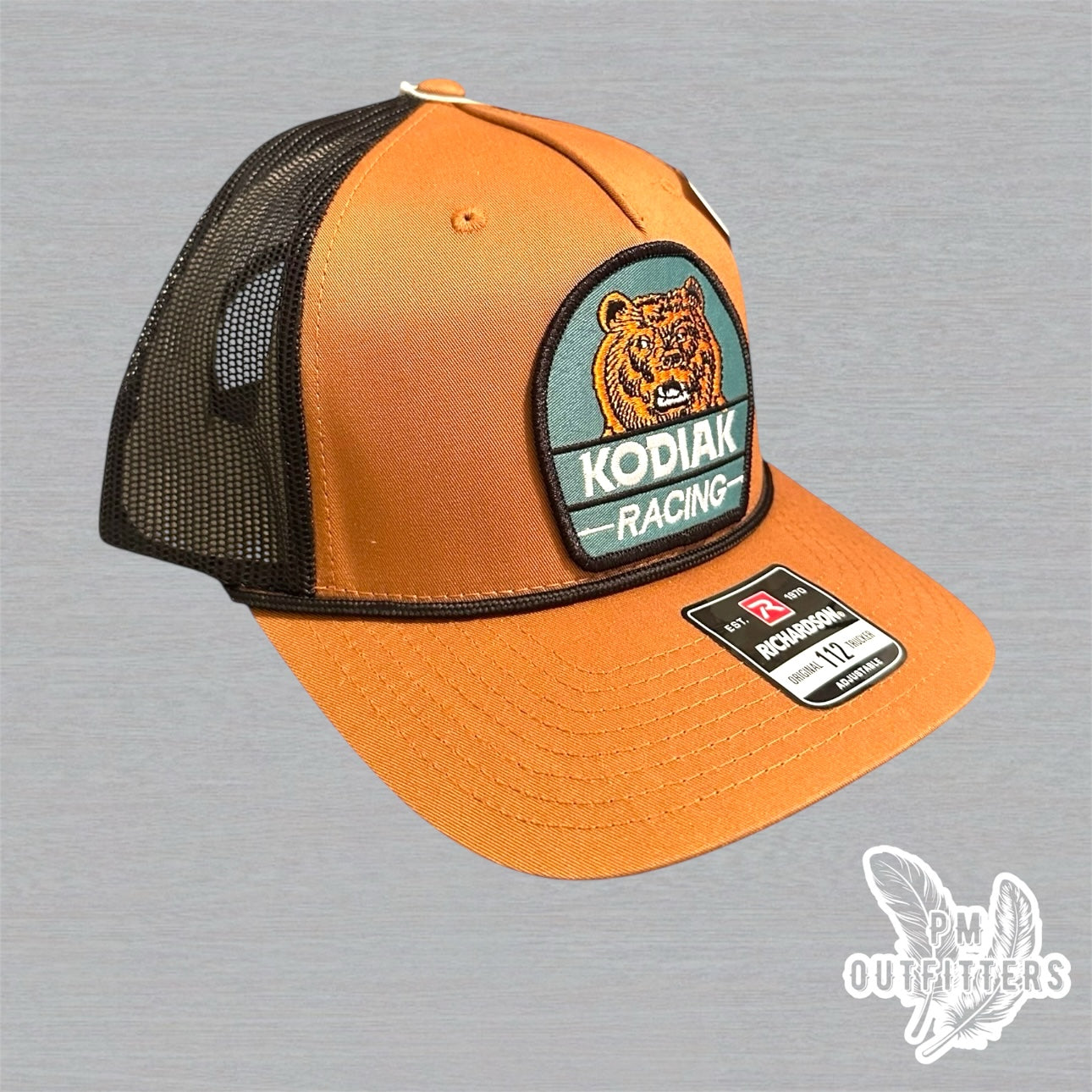 Retro Kodiak Bear NASCAR Racing Rope Trucker Hat