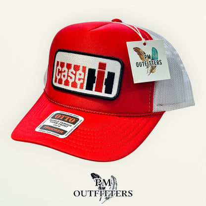 Case IH Trucker Hat – PM Outfitters Farm Equipment Patch | Otto Foam Front Red & White