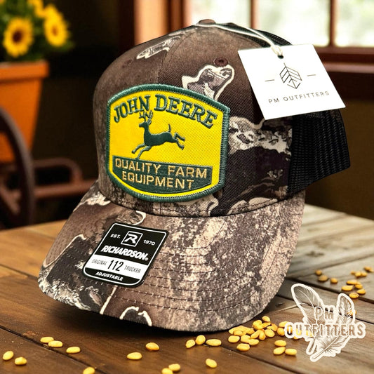 Vintage John Deere Tractors Realtree Excape Camo Trucker Hat