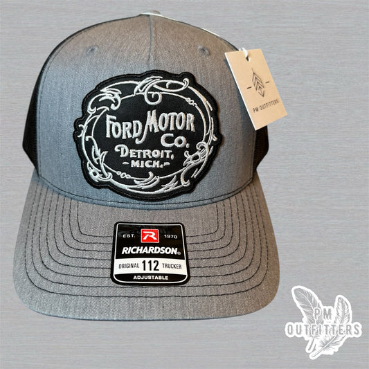 Retro Ford Motor Co Vintage Logo 5 Panel Trucker Hat