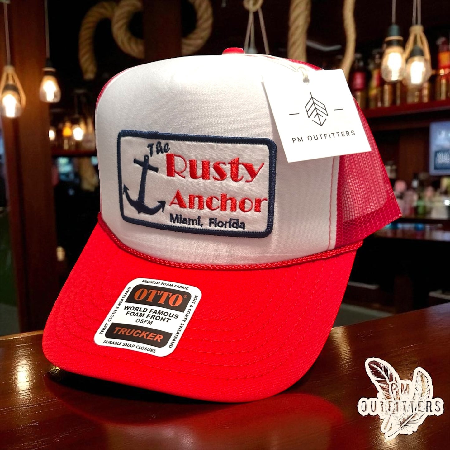 Vintage Golden Girls Rusty Anchor Bar Foam Front Rope Trucker Hat
