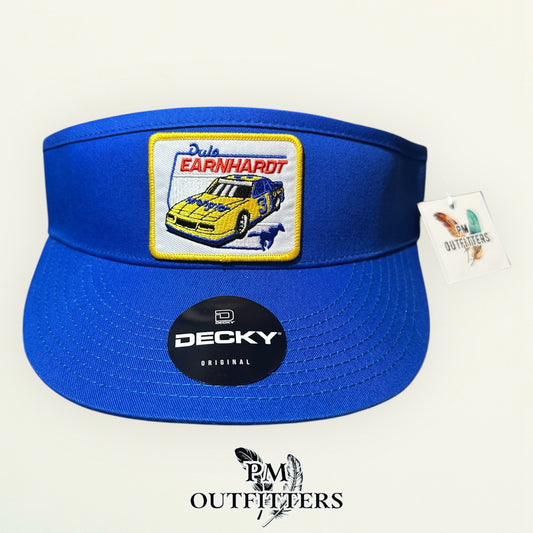 Dale Earnhardt Wrangler #3 NASCAR Visor – PM Outfitters Retro Patch | Decky Royal Blue