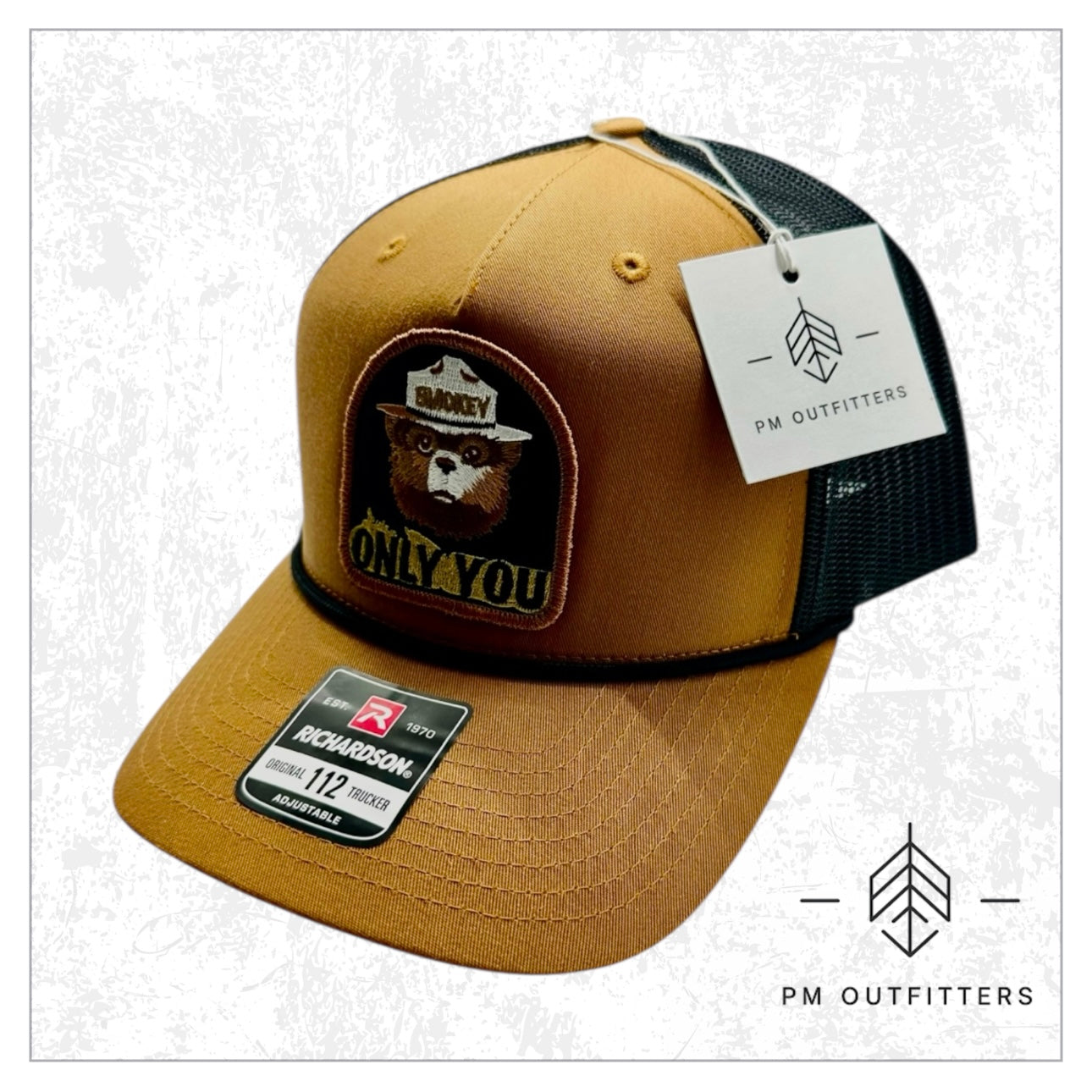 Smokey the Bear Retro Vintage Rope Trucker Hat