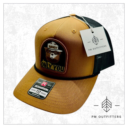Smokey the Bear Retro Vintage Rope Trucker Hat