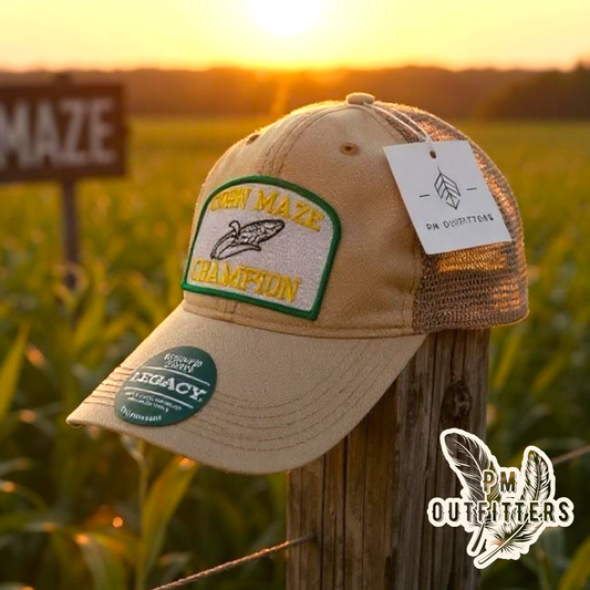 Corn Maze Champion Patch Legacy Dashboard Trucker Hat