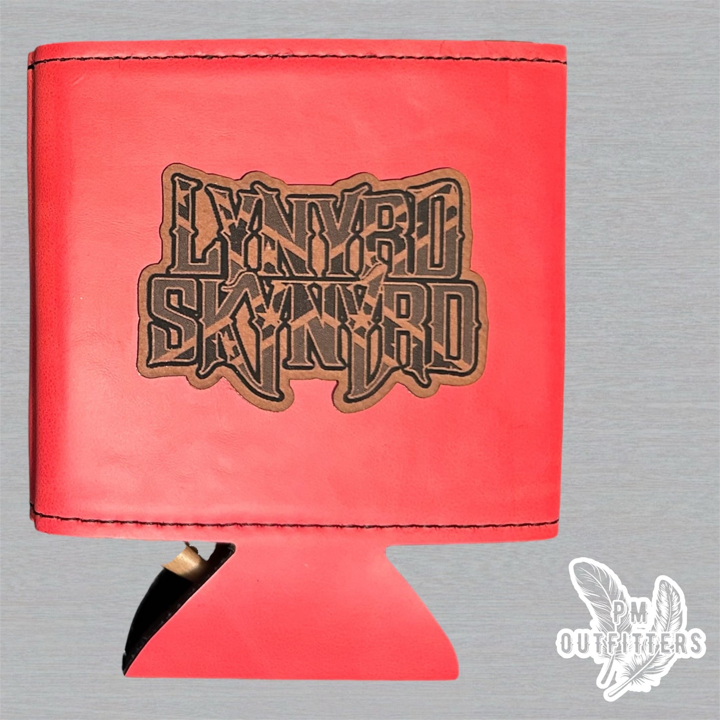 PM Outfitters Custom Laser Engraved Lynyrd Skynyrd Premium Leatherette Can Koozie