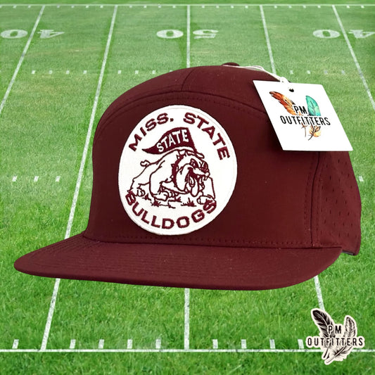 PM Outfitters Mississippi State vintage Bulldogs embroidered patch Richardson 169 maroon performance cap