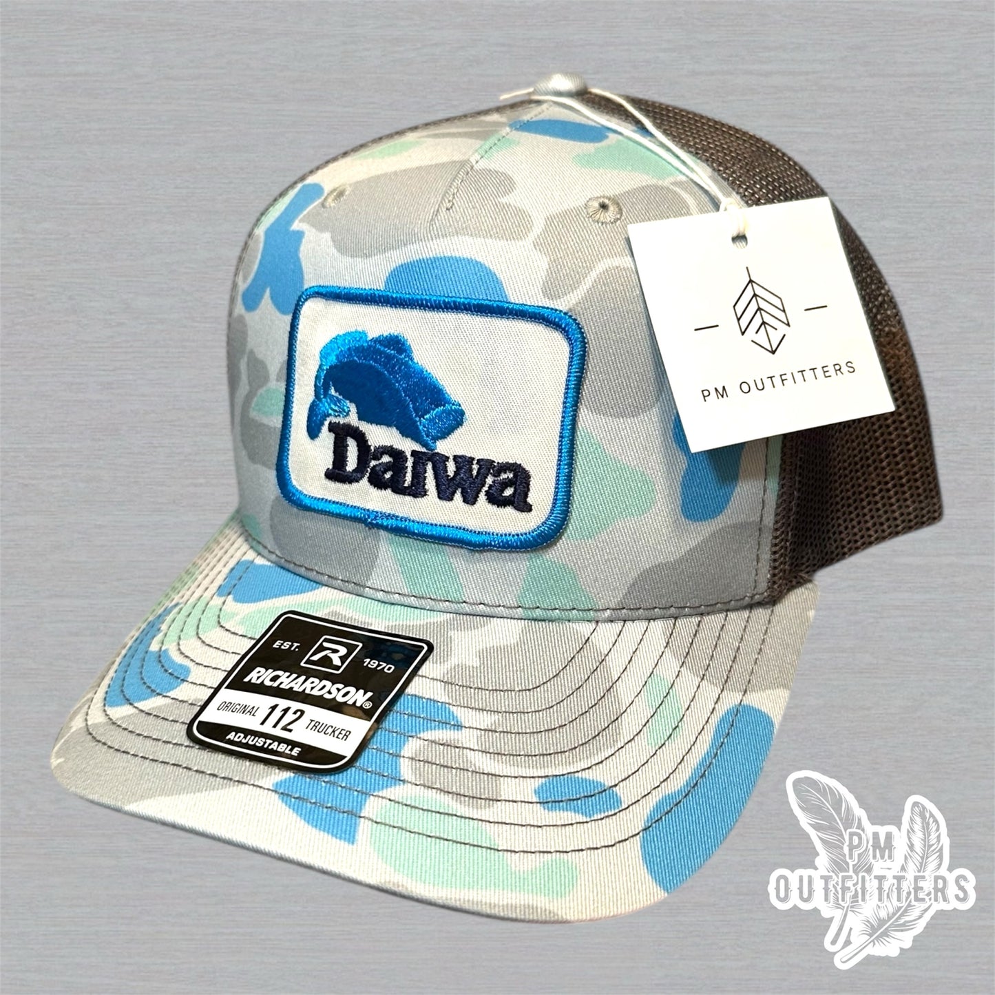 Team Daiwa Vintage Patch Trucker Hat - Richardson 112 Saltwater Duck Camo