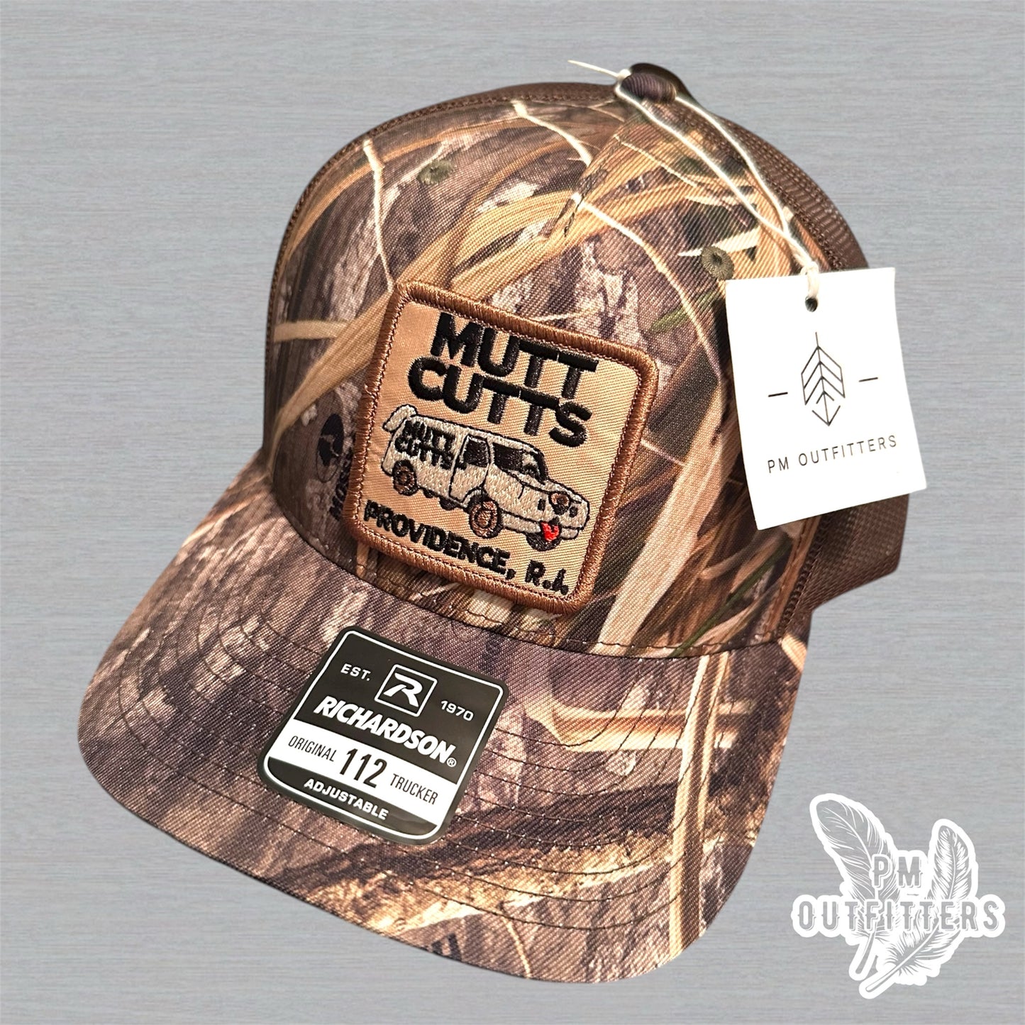 Retro Mutt Cuts Dumb & Dumber Richardson 112 Mossy Oak Habitat 5-Panel Trucker