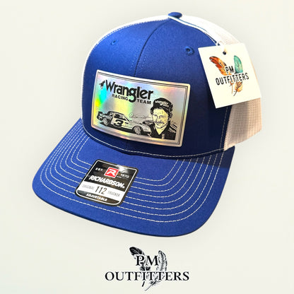 Dale Earnhardt Holographic Wrangler Racing Richardson 112 Trucker Hat Custom