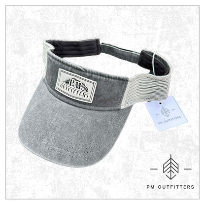 PM Outfitters Striped Logo Trucker Visor