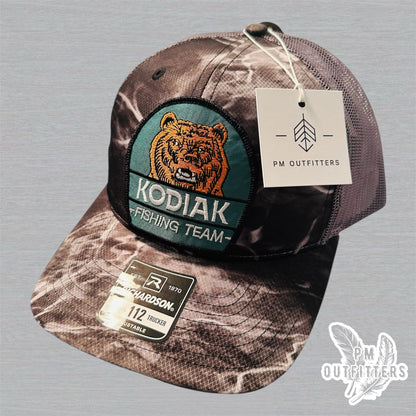 Retro Kodiak Fishing Team Patch Richardson 112 Mossy Oak Elements Trucker Hat