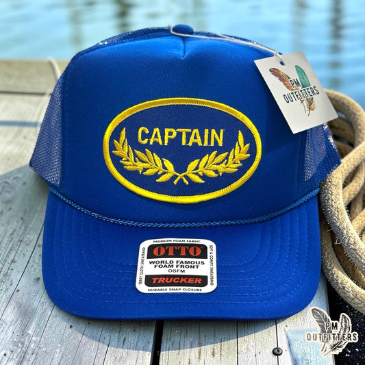 Captain Trucker Hat | Otto Foam Front Royal Blue Rope Trucker