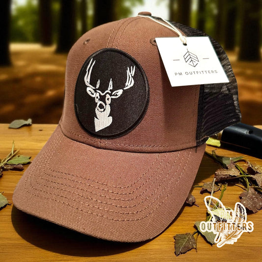 Deer Silhouette Canvas Trucker