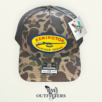 Remington Firearms Trucker Hat | Richardson 112 Bark Duck Camo