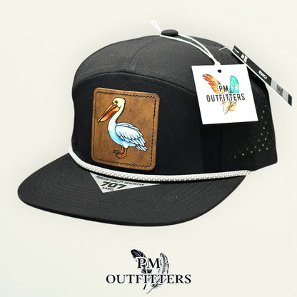 Back of the black Kamel 707 rope cap showing the adjustable snapback closure, PM Outfitters True Originals