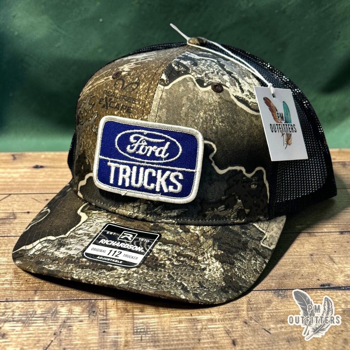 Ford Trucks Vintage Patch Trucker Hat - Authentic 1970s-80s | Richardson 112 Realtree Excape Camo