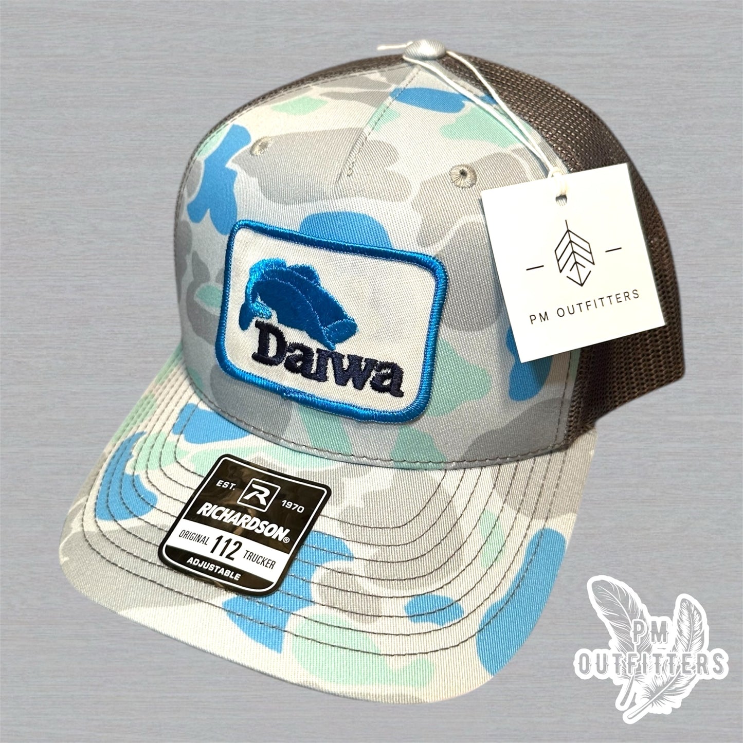 Team Daiwa Vintage Patch Trucker Hat - Richardson 112 Saltwater Duck Camo