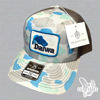 Team Daiwa Vintage Patch Trucker Hat - Richardson 112 Saltwater Duck Camo