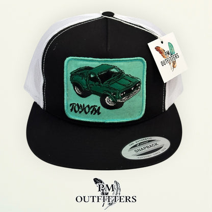 PM Outfitters vintage Toyota authentic vintage patch Yupoong 6006 black white as-is condition