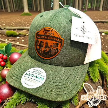 Custom Emmet Otter’s Jugband Christmas  Patch Hat – Green & White Legacy Mid-Pro Snapback | PM Outfitters