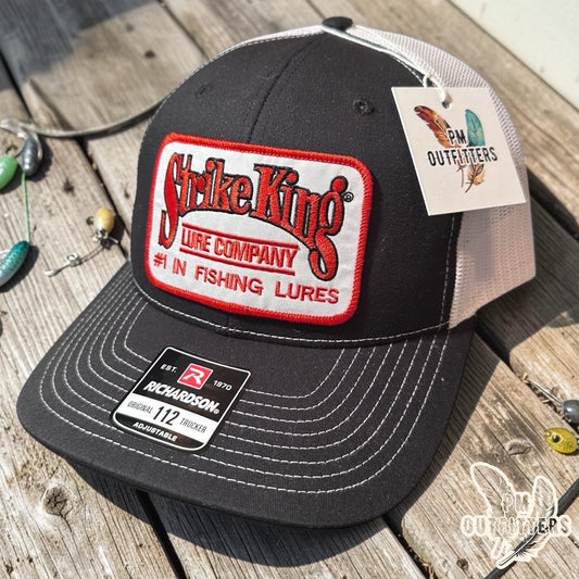 Strike King Lure Company Patch Hat | Richardson 112 Black & White