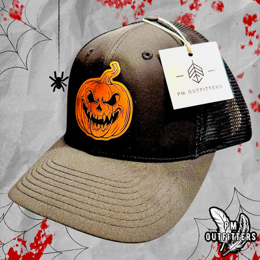 Custom Design Evil Pumpkin Richardson 174 Performance Trucker
