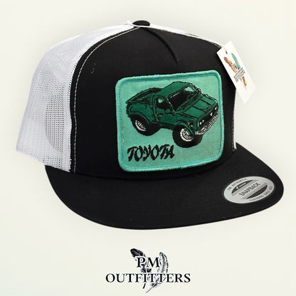 PM Outfitters vintage Toyota authentic vintage patch Yupoong 6006 black white as-is condition
