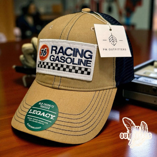 Retro NASCAR 76 Racing Gasoline Low Profile Trucker Hat