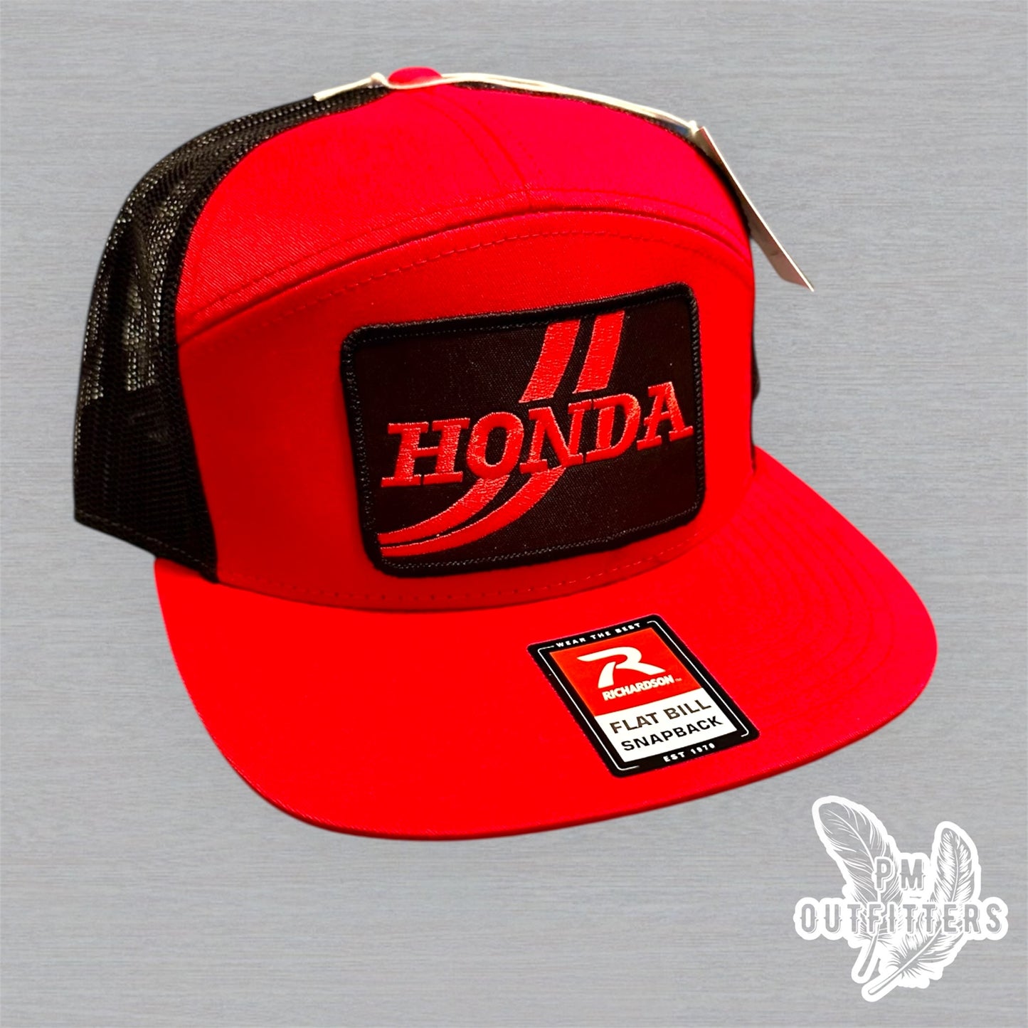 Honda Trucker Hat - Retro Patch Richardson 168 Red Black