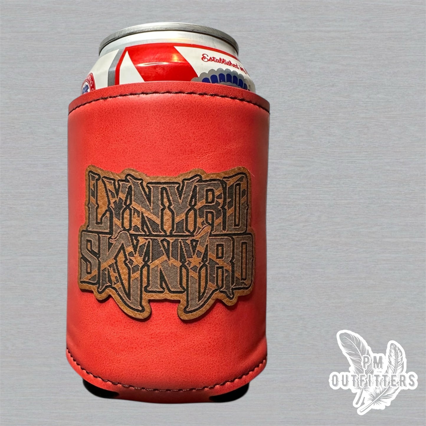 PM Outfitters Custom Laser Engraved Lynyrd Skynyrd Premium Leatherette Can Koozie