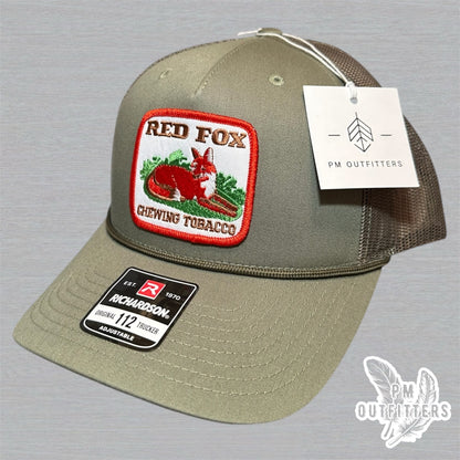 Red Fox Chewing Tobacco Trucker Hat - Loden Green Richardson 112 Rope