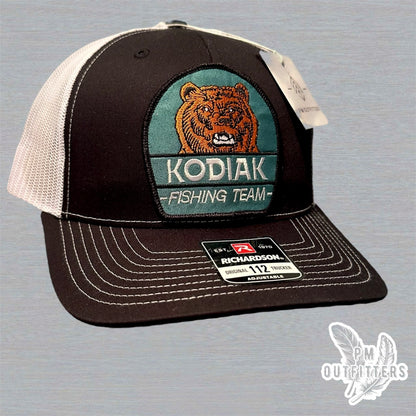 Retro Kodiak Bear Fishing Team Richardson 112 Trucker Hat
