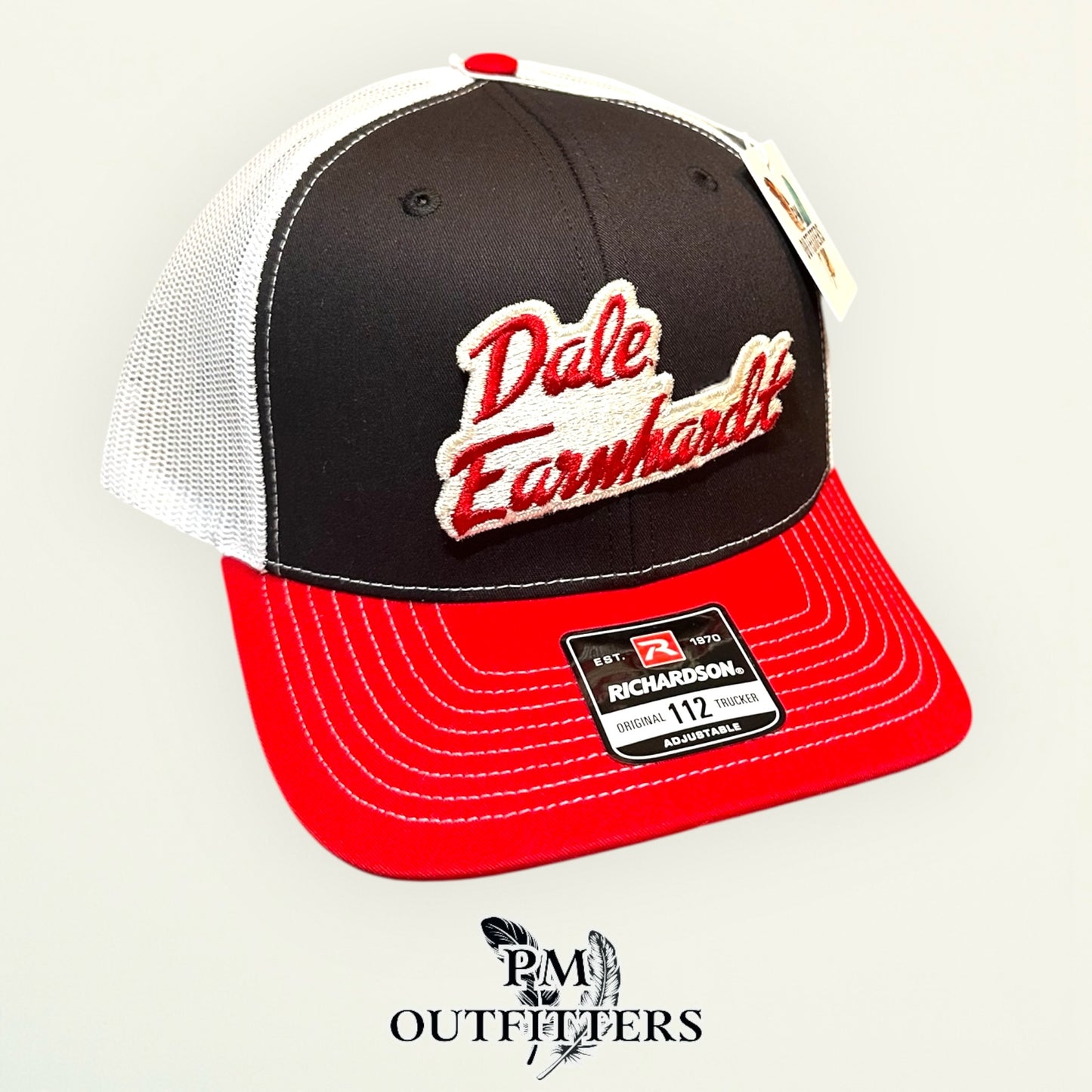 Dale Earnhardt Vintage Patch Hat - Authentic NASCAR Memorabilia | Richardson 112 Red Black White