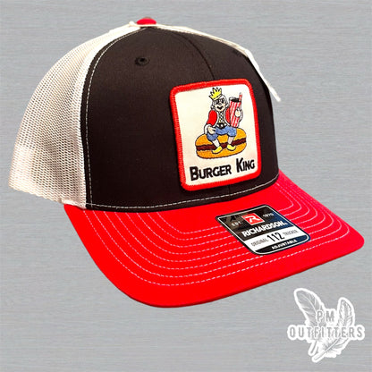 Vintage Burger King Trucker Hat - Black, Red & White Richardson 112