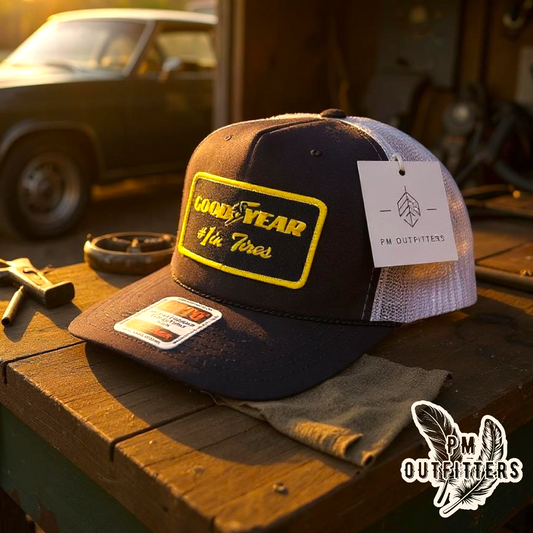 Vintage Good Year Tires Foam Front Rope Trucker Hat