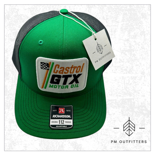Retro Castrol GTX Motor Oil Embroidered Patch Trucker Hat