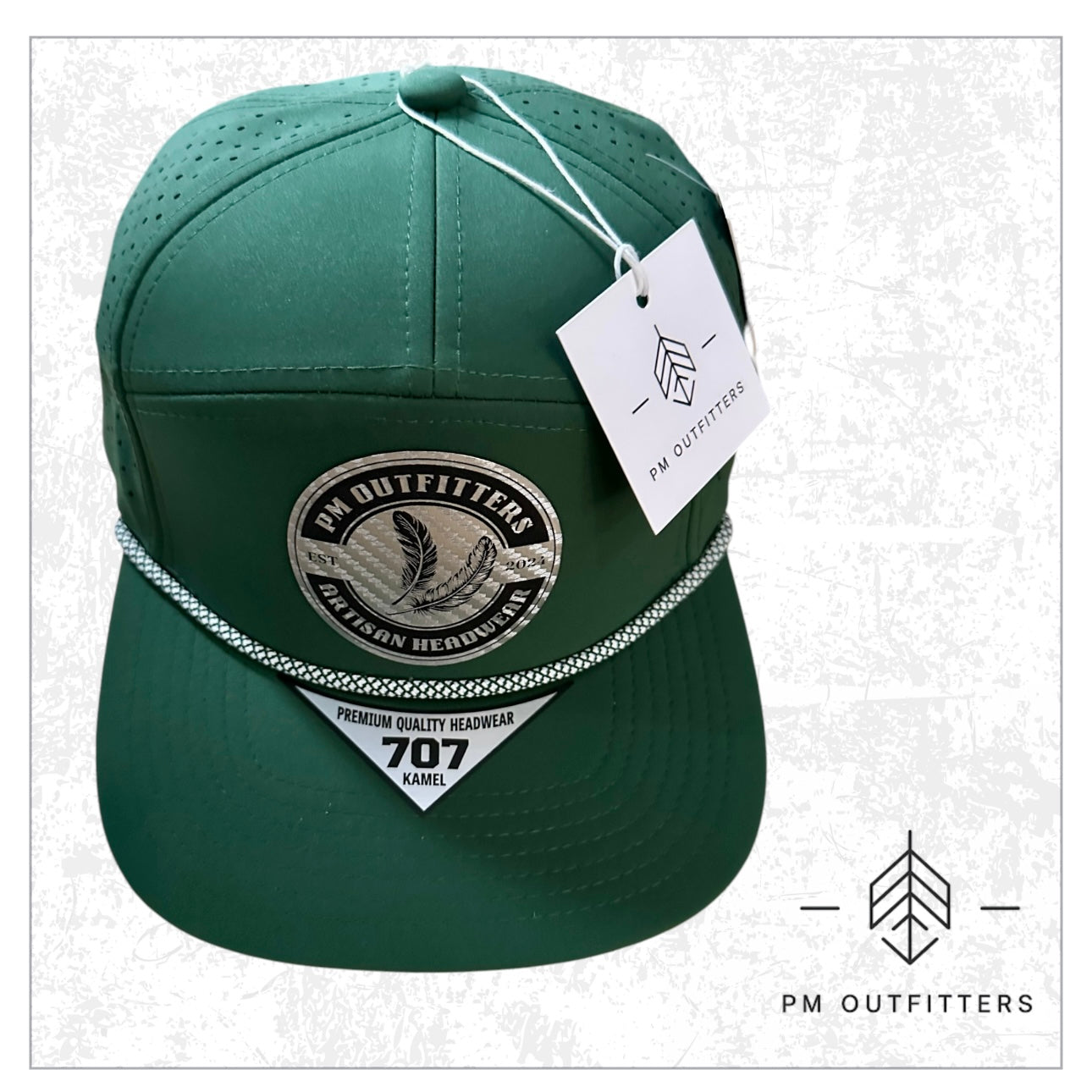PM Outfitters Carbon Fiber Performance 7-Panel Rope Trucker