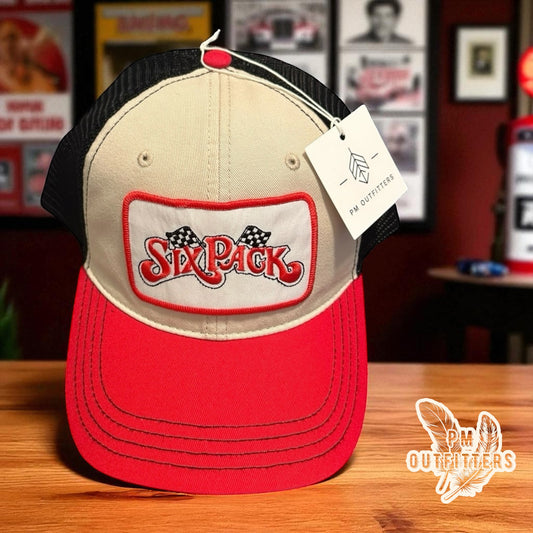 Six Pack Kenny Rogers Racing NASCAR Retro Garment Washed Trucker Hat
