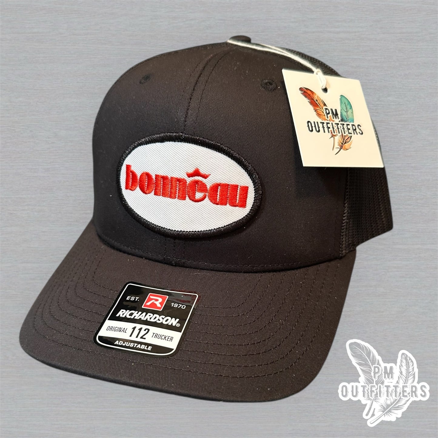 Bonneau Over the Top Trucker Hat - Lincoln Hawk Tribute Richardson 112 Black