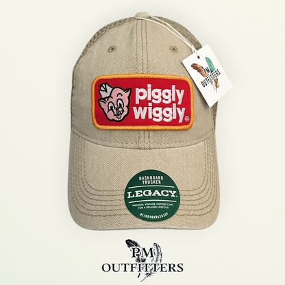 Piggly Wiggly Legacy Dashboard trucker hat interior tag detail