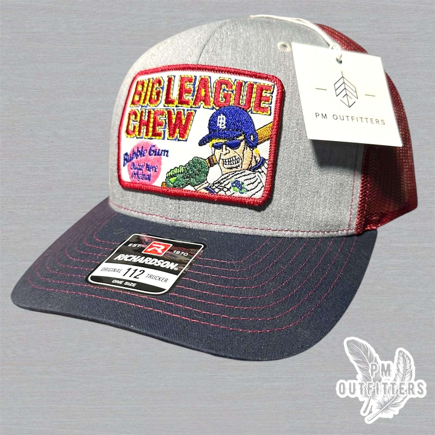 Richardson 112 Trucker Hat – Big League Chew Patch (Maroon/Navy/Gray)