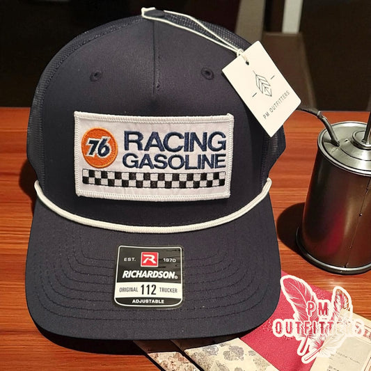 Retro NASCAR 76 Racing Gasoline Rope Trucker Hat