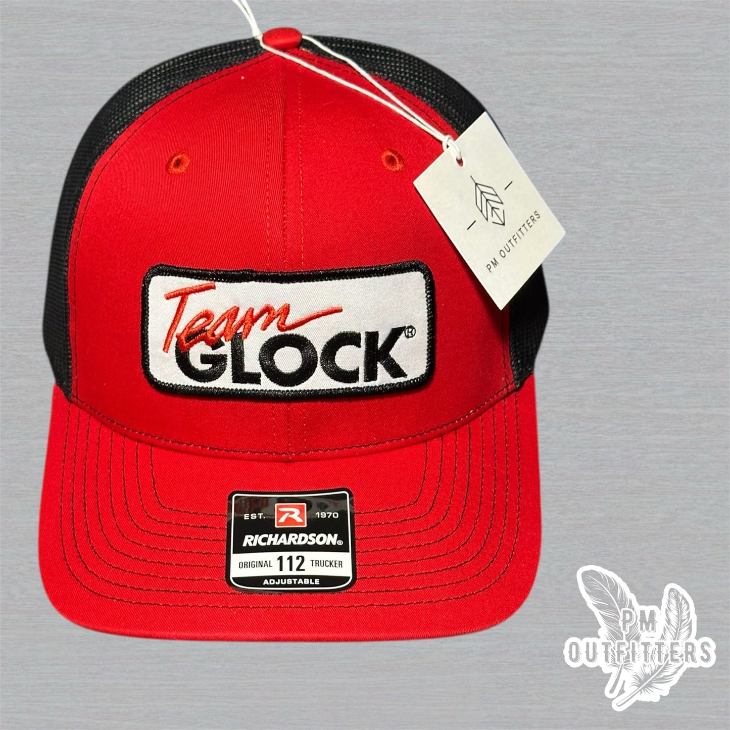 Team Glock Embroidered Patch Richardson 112 Trucker Hat Snapback Cap